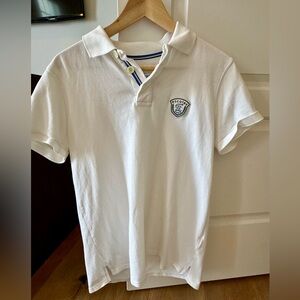 Escales Men’s Medium White Polo shirt. Luxury French brand.